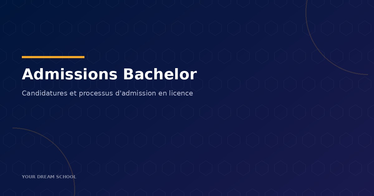 Admissions Bachelor international — Your Dream School
