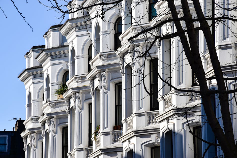 Beautiful Victorian row houses with orna