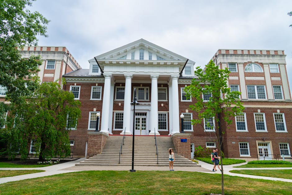 Classic academic architecture with colum