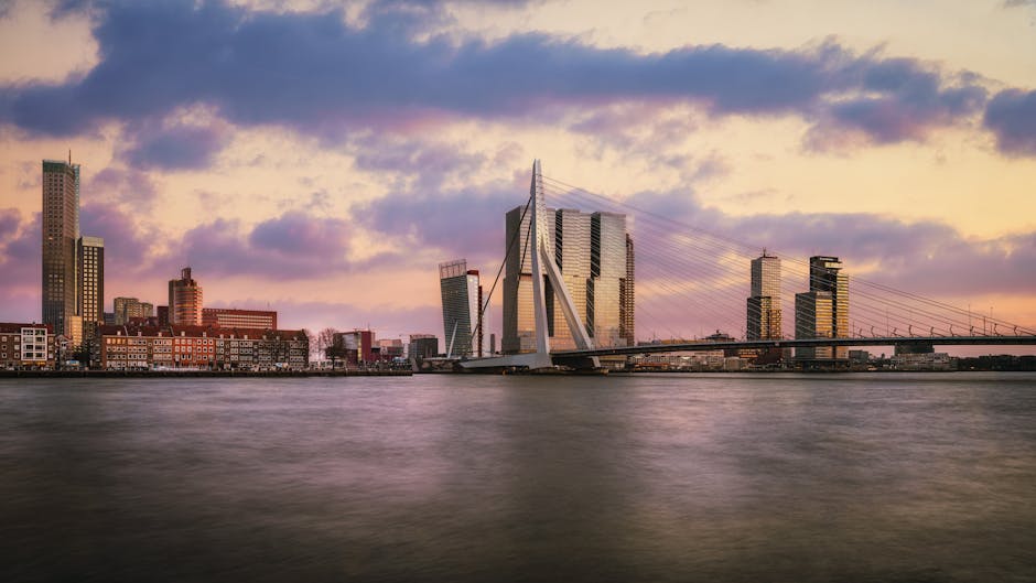 Captivating view of Rotterdam skyline an